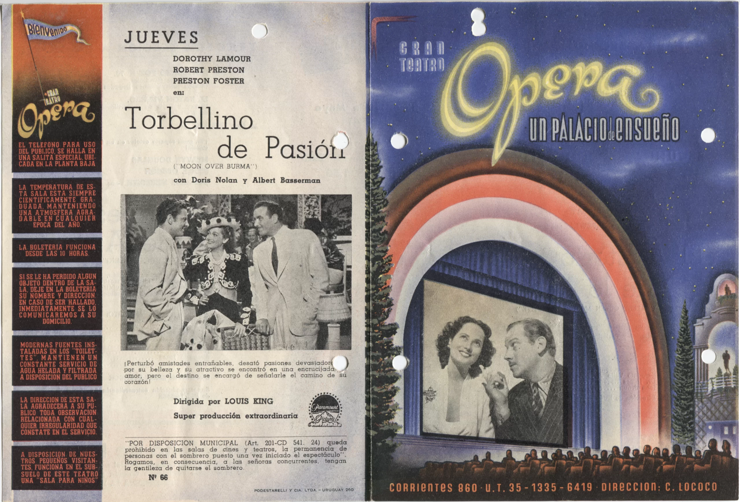 Programa de mano Gran Teatro Ópera: un palacio de ensueño
